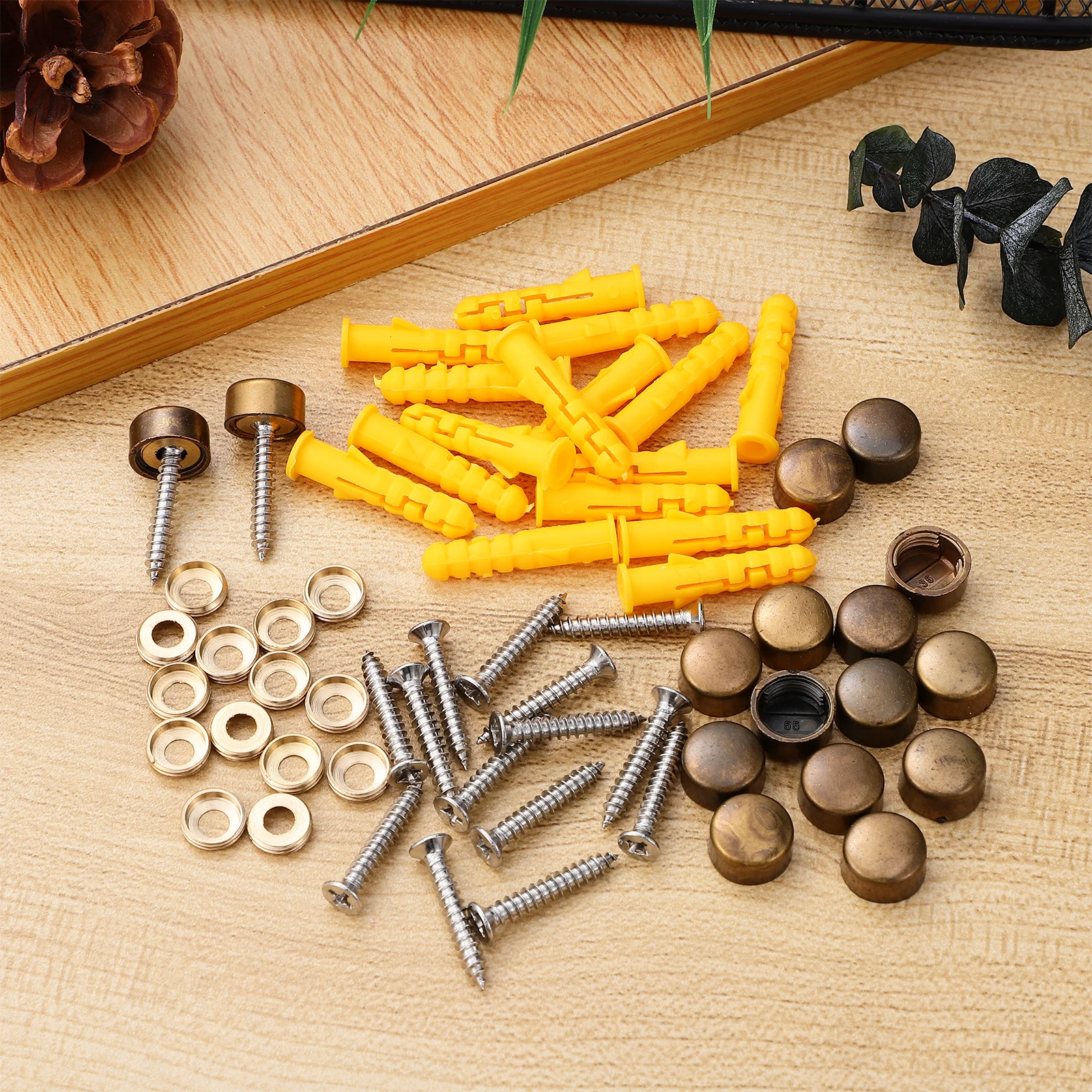 16 Sets Self Tapping Screws Decorative Copper Bronze Mirror Hardware Screw Cap Covers for Wall Mounting Glass Furniture
16 Sets Self Tapping Screws Decorative Copper Bronze Mirror Hardware Screw Cap Covers for Wall Mounting Glass Furniture