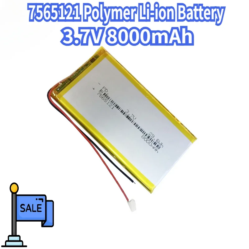 7565121 3.7V 8000mAh Rechargeable li Polymer Li-ion Battery For Tablet pc MID panel E-Book Power Bank Portable Consumer
7565121 3.7V 8000mAh Rechargeable li Polymer Li-ion Battery For Tablet pc MID panel E-Book Power Bank Portable Consumer