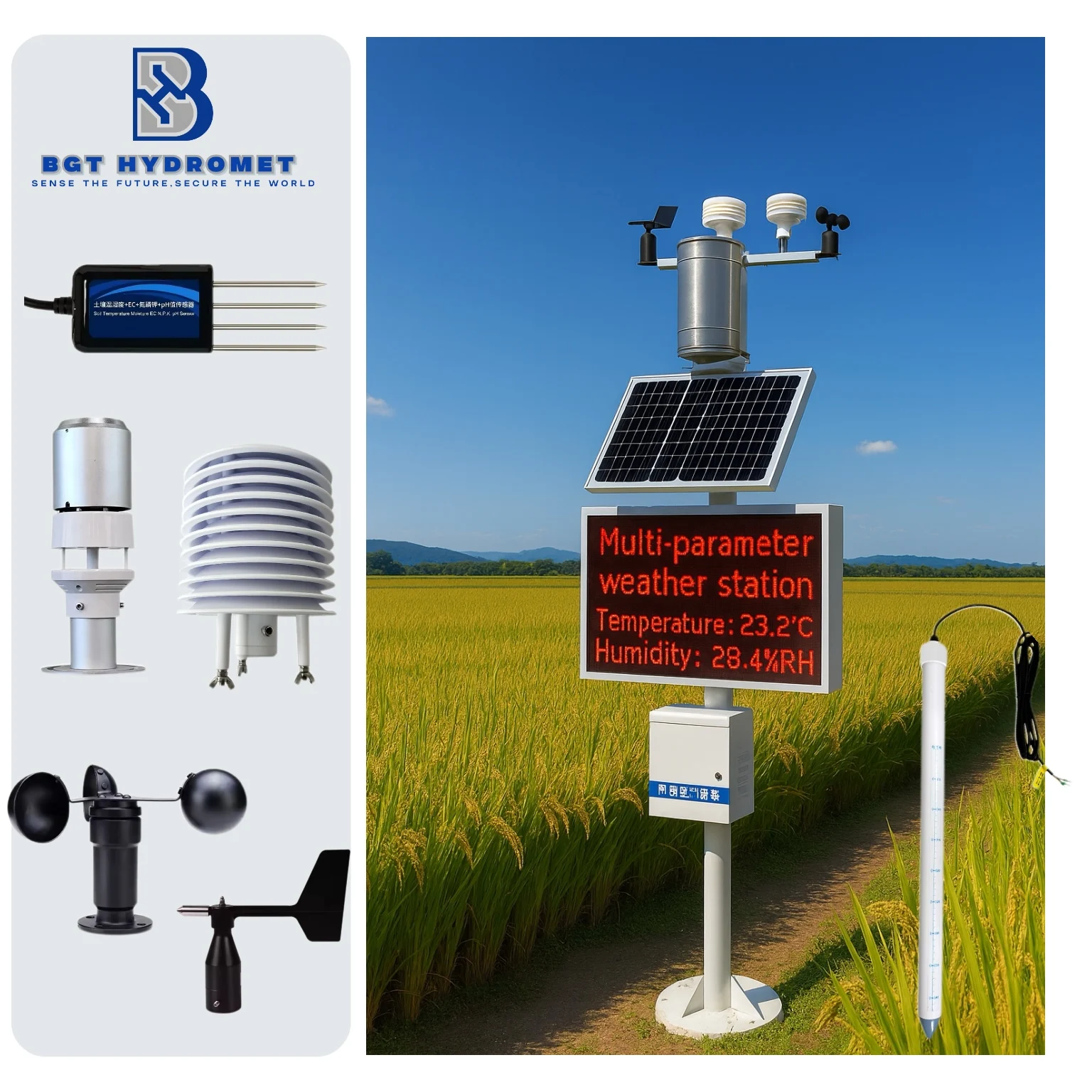 2026 Mains Power Supply 4G Transmission Multi-Parameter Integrated Temperature Humidity Smart Agriculture Weather Station
2026 Mains Power Supply 4G Transmission Multi-Parameter Integrated Temperature Humidity Smart Agriculture Weather Station