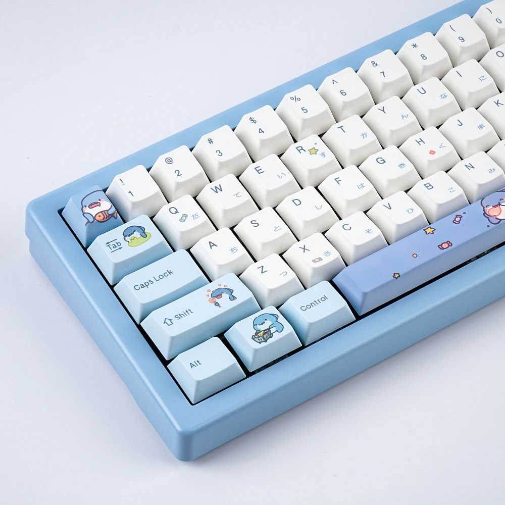 131 Keys Cute Hot Blooded Shark Theme Keycaps Cherry Profile PBT for Mechanical Keyborad English/Korean Customized DIY Key Caps
131 Keys Cute Hot Blooded Shark Theme Keycaps Cherry Profile PBT for Mechanical Keyborad English/Korean Customized DIY Key Caps