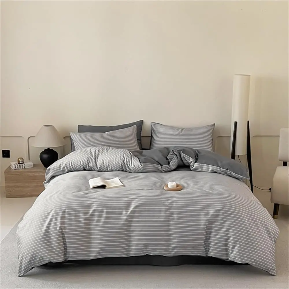 Queen Comorter Set Cotton Simple Printed our-Piece Bedding Set Nordic Stripes & Checks - Suitable or All Seasons(Color 26,Queen
Queen Comorter Set Cotton Simple Printed our-Piece Bedding Set Nordic Stripes & Checks - Suitable or All Seasons(Color 26,Queen