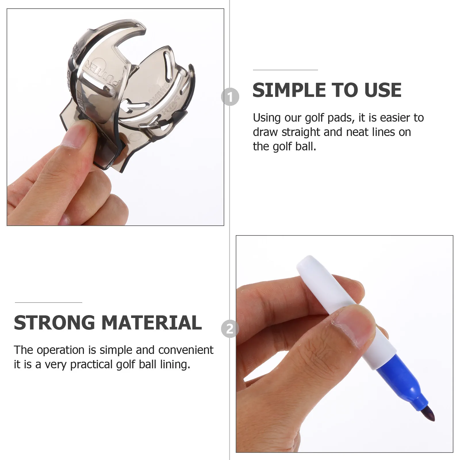 1Set Golf Line Drawing Tool Lightweight Portable Plastic Golfs Balls Marker Alignment Drawing Accessory for Accurate Marking
1Set Golf Line Drawing Tool Lightweight Portable Plastic Golfs Balls Marker Alignment Drawing Accessory for Accurate Marking