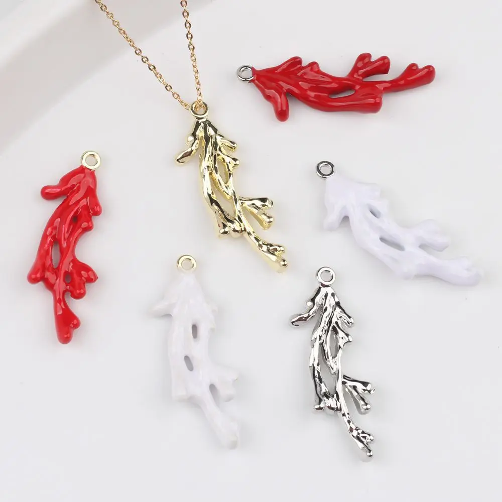 Simple Oil Paint Coral Pendants Alloy DIY Jewelry Making Charms for Necklace Bracelet Earrings
Simple Oil Paint Coral Pendants Alloy DIY Jewelry Making Charms for Necklace Bracelet Earrings