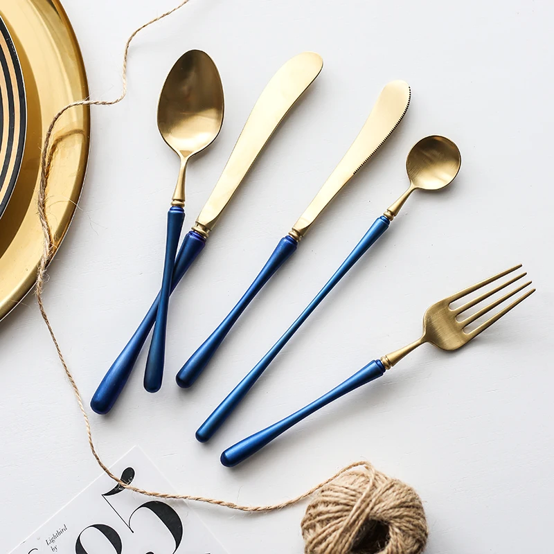 Creativity Europe Cutlery Set 304stainless Steel Blue Household Portable Fashion Dinner Set Juegos De Vajilla Home Decore EC50CJ
Creativity Europe Cutlery Set 304stainless Steel Blue Household Portable Fashion Dinner Set Juegos De Vajilla Home Decore EC50CJ