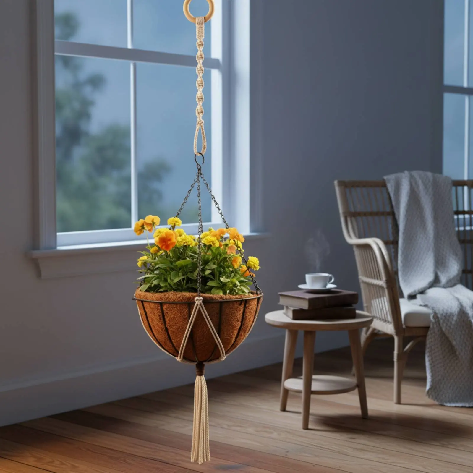 Macrame Plant Hanger Handmade Boho Plant Hanger Gardening Supply Bohemian Design House Decoration Long-Lasting for Garden
Macrame Plant Hanger Handmade Boho Plant Hanger Gardening Supply Bohemian Design House Decoration Long-Lasting for Garden