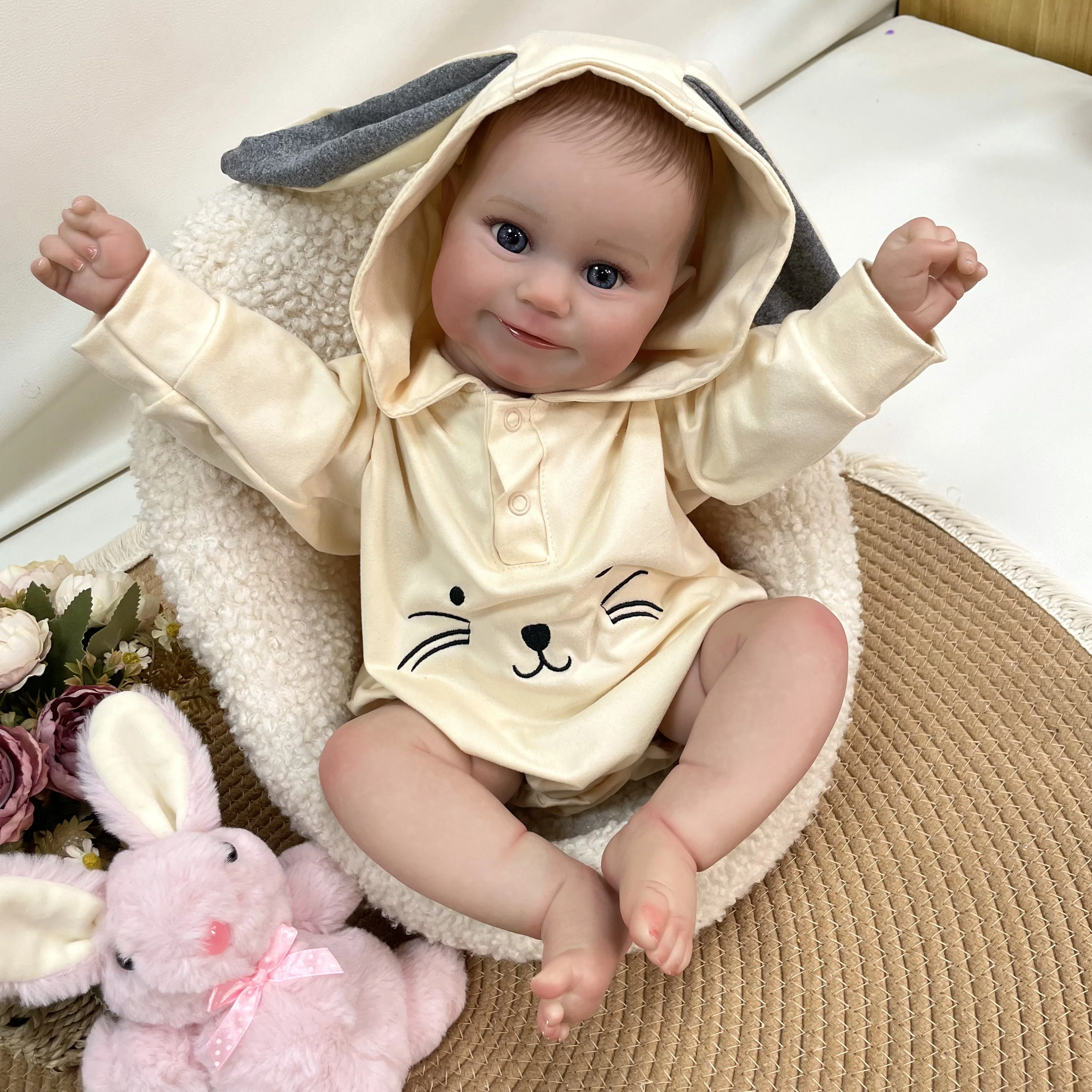 Cokela 48Cm realistic Smiling Awake Reborn Toddler Girls Boneco Silicone Soft Slido Reborn Baby Dolls For Gift Toy
Cokela 48Cm realistic Smiling Awake Reborn Toddler Girls Boneco Silicone Soft Slido Reborn Baby Dolls For Gift Toy