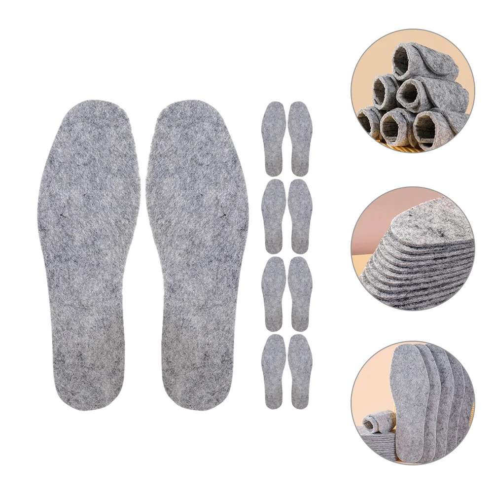 5 Pairs Warm Wool Felt Insoles Thickened 41 45 Size Gray 5mm Reusable Winter Boot Inserts Shoe Pads Comfortable Sweat Absorbing
5 Pairs Warm Wool Felt Insoles Thickened 41 45 Size Gray 5mm Reusable Winter Boot Inserts Shoe Pads Comfortable Sweat Absorbing