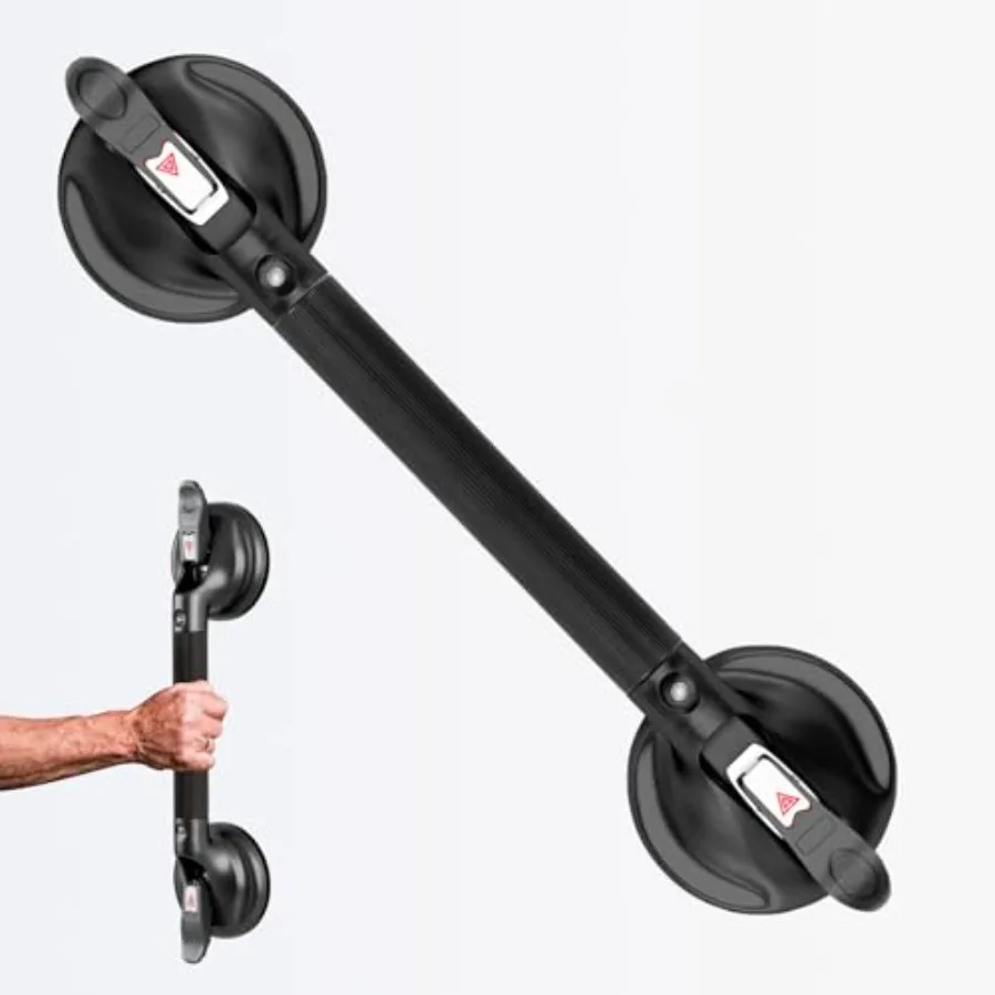 17-Inch Shower Handle with Strong Suction Cups for Bathtub and Shower Safety in Black - Ideal for Seniors Elderly and Disabled
17-Inch Shower Handle with Strong Suction Cups for Bathtub and Shower Safety in Black - Ideal for Seniors Elderly and Disabled
