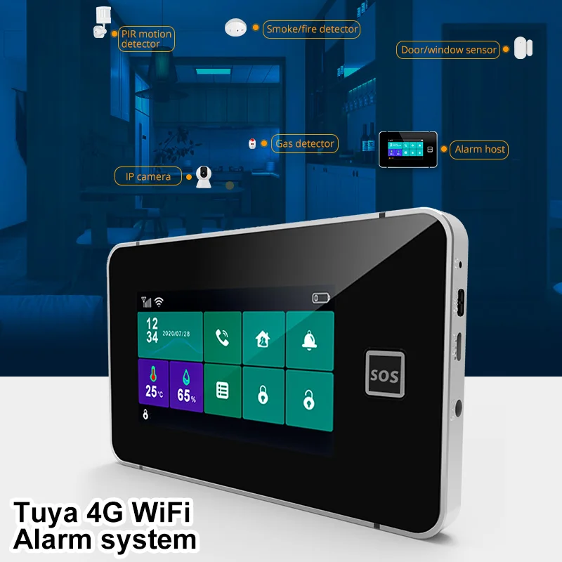 KERUI G64B 4G Home Burglar Alarm 4.3 Inch Touch Screen Home Alarm System WiFi GSM Tuya Smart Alarm Kit 433Mhz Wireless Sensor
KERUI G64B 4G Home Burglar Alarm 4.3 Inch Touch Screen Home Alarm System WiFi GSM Tuya Smart Alarm Kit 433Mhz Wireless Sensor