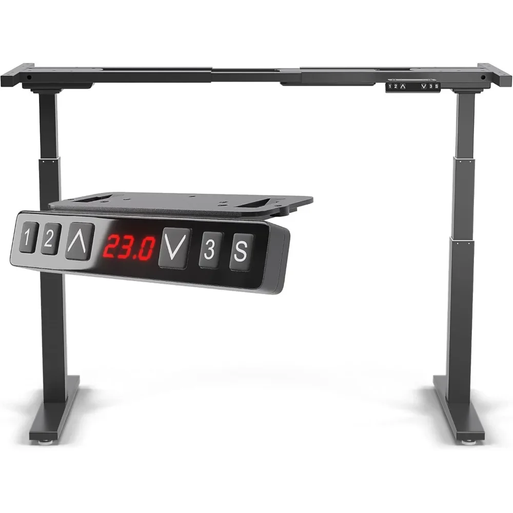 Electric Height Adjustable Standup Desk Frame Only, Black, Modern, Computer Desk, 22"D x 46"W x 24"H, Office, Gaming
Electric Height Adjustable Standup Desk Frame Only, Black, Modern, Computer Desk, 22"D x 46"W x 24"H, Office, Gaming