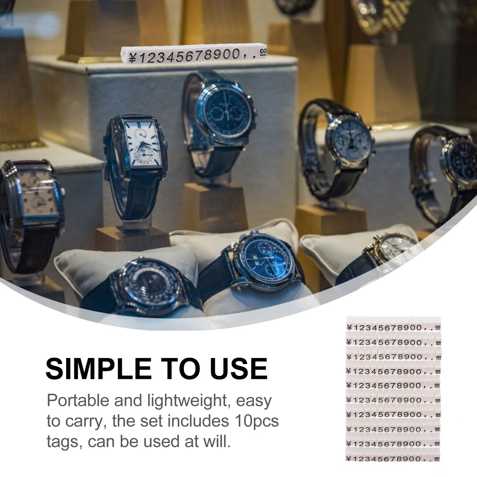 10Pcs Premium Plastic Price Tags Lightweight Portable Stereoscopic Number Display for Jewelry Store Supermarket Mall Retail Shop
10Pcs Premium Plastic Price Tags Lightweight Portable Stereoscopic Number Display for Jewelry Store Supermarket Mall Retail Shop
