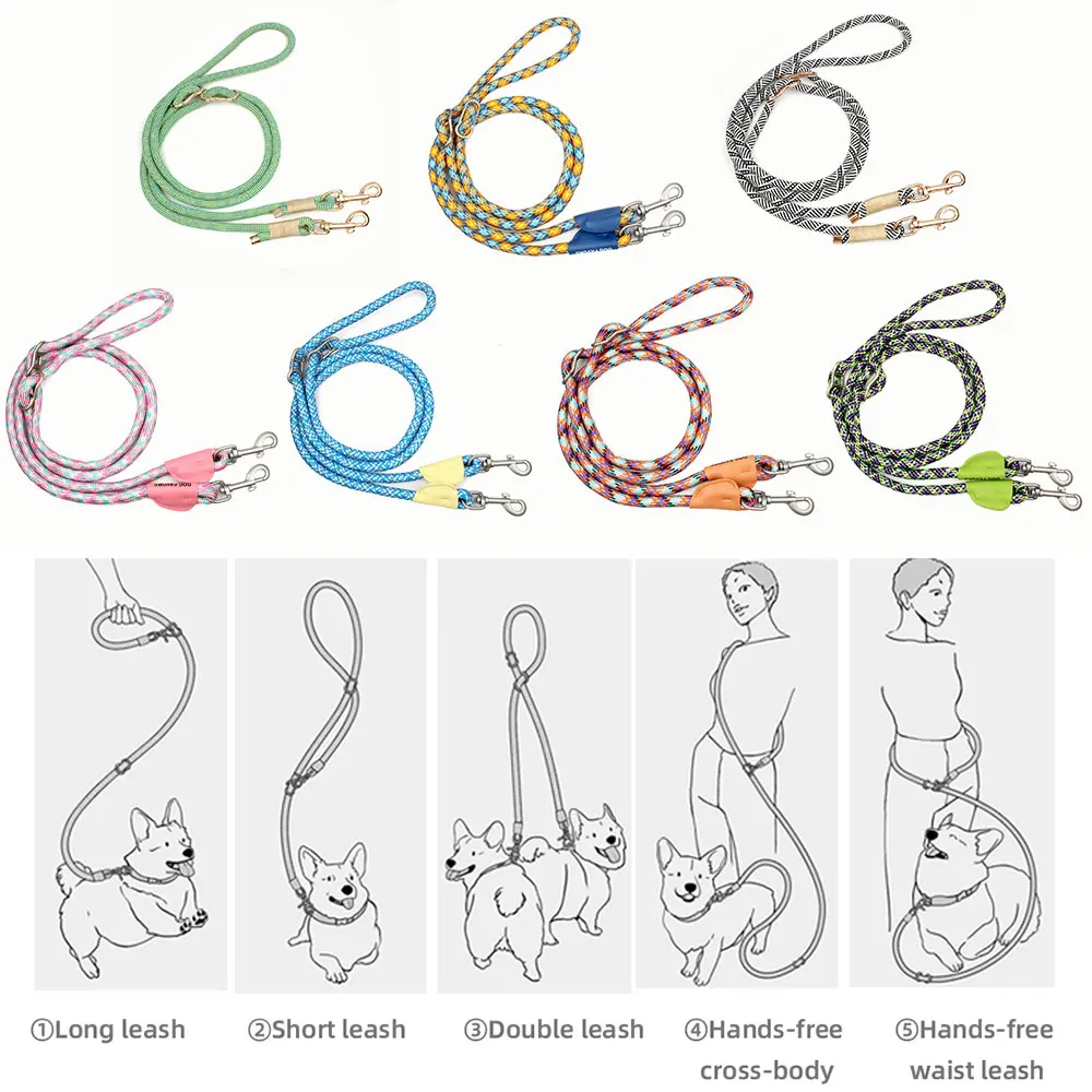 Outdoor Dog Walking Leashes Portable adjustable Multifunctional Traction Rope Medium And Large Pet Dog Long Rope Hands-free Rope
Outdoor Dog Walking Leashes Portable adjustable Multifunctional Traction Rope Medium And Large Pet Dog Long Rope Hands-free Rope