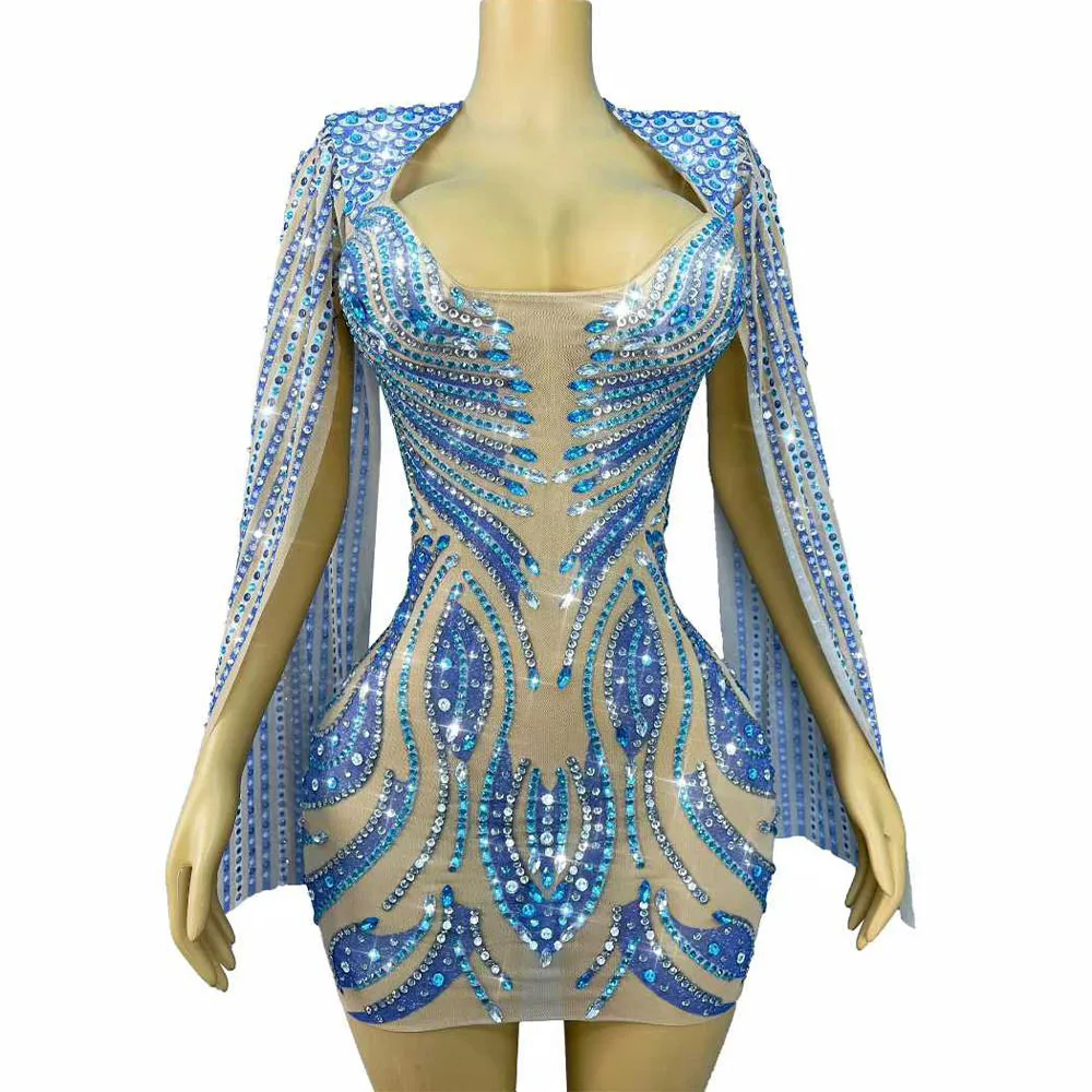 Sexy Transparent Mesh Twinkling Rhinestones Trim fit Dress Cocktail Birthday Party Evening Gown Fashion Show Red carpet Outfit
Sexy Transparent Mesh Twinkling Rhinestones Trim fit Dress Cocktail Birthday Party Evening Gown Fashion Show Red carpet Outfit