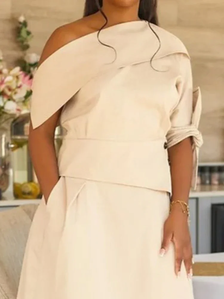 Gymstars One-Shoulder Blouses&Shirts Women Elegant Apricot Tops Summer New Asymmetric Straps Leisure Versatile Button Loose Top
Gymstars One-Shoulder Blouses&Shirts Women Elegant Apricot Tops Summer New Asymmetric Straps Leisure Versatile Button Loose Top