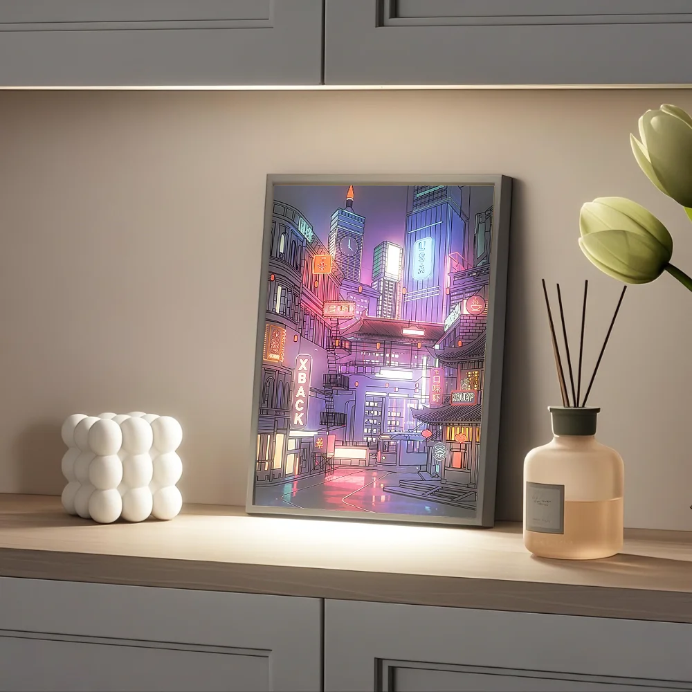 Аниме-Сити, ночной вид, ночник, затемняющие романтические украшения для дома, световая живопись, светодиодная красивая HD-картина, узкая рамка, USB-разъем
Аниме-Сити, ночной вид, ночник, затемняющие романтические украшения для дома, световая живопись, светодиодная красивая HD-картина, узкая рамка, USB-разъем