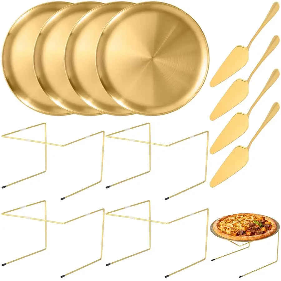Pcs Pizza Pan Riser Stands Sets Includes 4 Metal Pizza Table Stands 4 Pizza Pan and 4 Wood Handle Pie Server, Pizza Rack Stand P
Pcs Pizza Pan Riser Stands Sets Includes 4 Metal Pizza Table Stands 4 Pizza Pan and 4 Wood Handle Pie Server, Pizza Rack Stand P