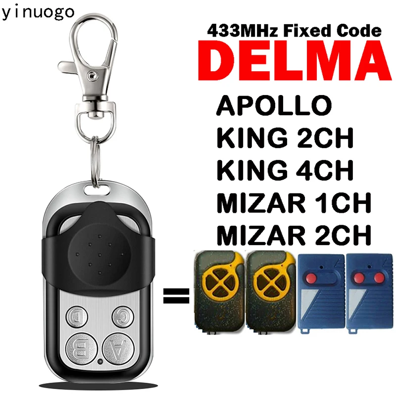 Для DELMA APOLLO KING 2CH KING 4CH MIZAR 1CH MIZAR 2C пульт дистанционного управления для открывания гаражных ворот замена фиксированного кода 433 МГц
Для DELMA APOLLO KING 2CH KING 4CH MIZAR 1CH MIZAR 2C пульт дистанционного управления для открывания гаражных ворот замена фиксированного кода 433 МГц