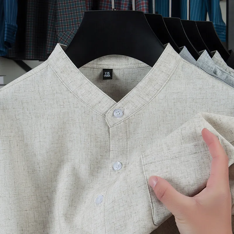 Male Linen Shirts Short Sleeve Casual Button Down Shirts Wrinkle Free Casual Vacation Beach Summer Tops Hawaiian Shirt for Men
Male Linen Shirts Short Sleeve Casual Button Down Shirts Wrinkle Free Casual Vacation Beach Summer Tops Hawaiian Shirt for Men