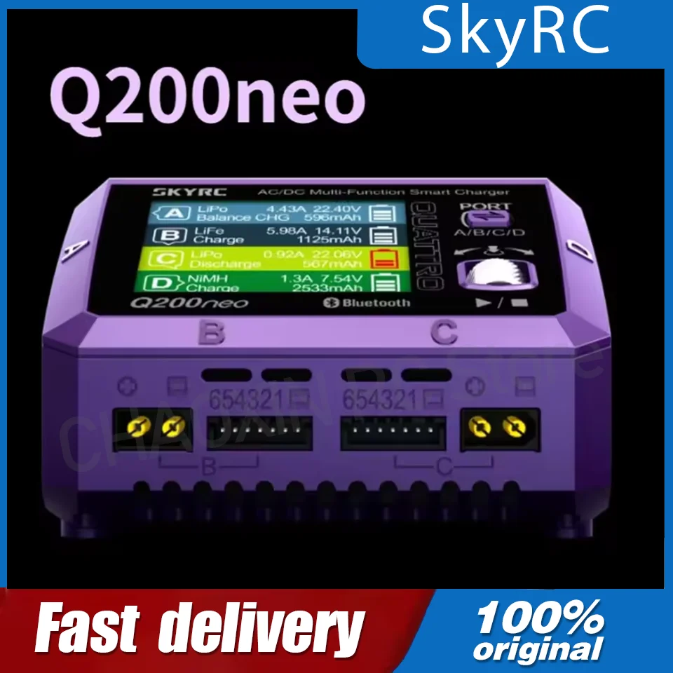Зарядное устройство SkyRC Q200neo SK-100197 AC200W DC400W 4 выходных порта AC/DC Smart Charger для 1-6S Lipo LiHV LiFe LiIon 2-15S NiMH NICD
Зарядное устройство SkyRC Q200neo SK-100197 AC200W DC400W 4 выходных порта AC/DC Smart Charger для 1-6S Lipo LiHV LiFe LiIon 2-15S NiMH NICD