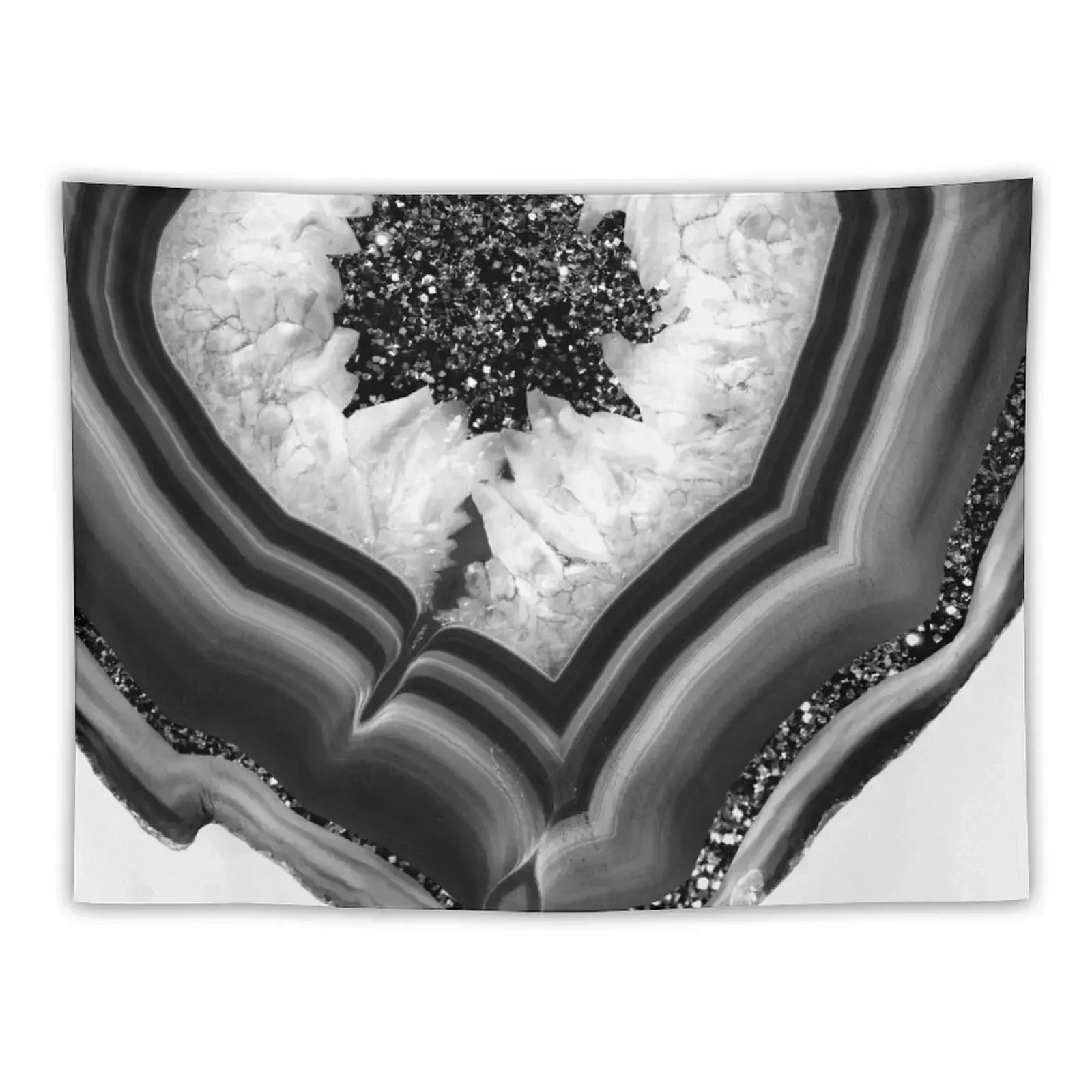 Gray Black White Agate with Black Silver Glam #1 (Photo of Glitter Only - Not Reflective) Tapestry
Gray Black White Agate with Black Silver Glam #1 (Photo of Glitter Only - Not Reflective) Tapestry