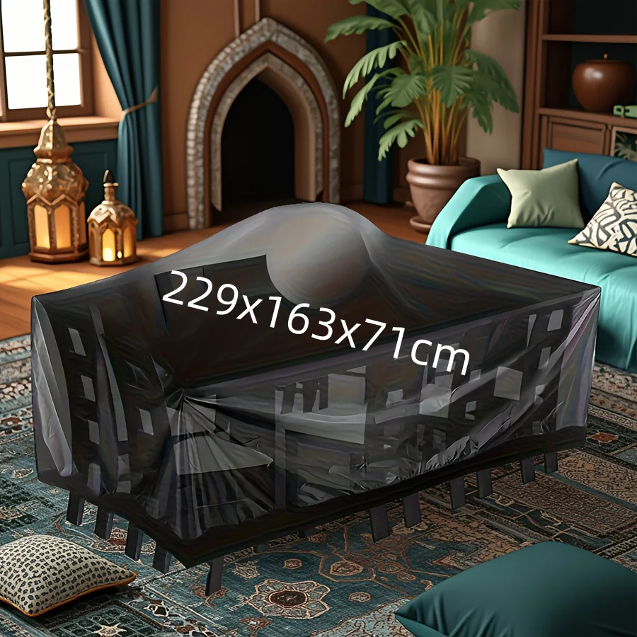 Пылезащитный чехол для наружного сада и двора, материал 210D, 9015x64,17x27,95 дюйма, с застежкой на шнурке, универсальный чехол для мебели
Пылезащитный чехол для наружного сада и двора, материал 210D, 9015x64,17x27,95 дюйма, с застежкой на шнурке, универсальный чехол для мебели