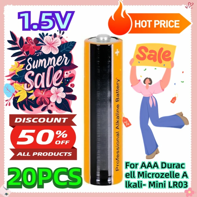 For AAA Duracell Microzelle Alkali- Mini 1.5V LR03 20pcs
For AAA Duracell Microzelle Alkali- Mini 1.5V LR03 20pcs