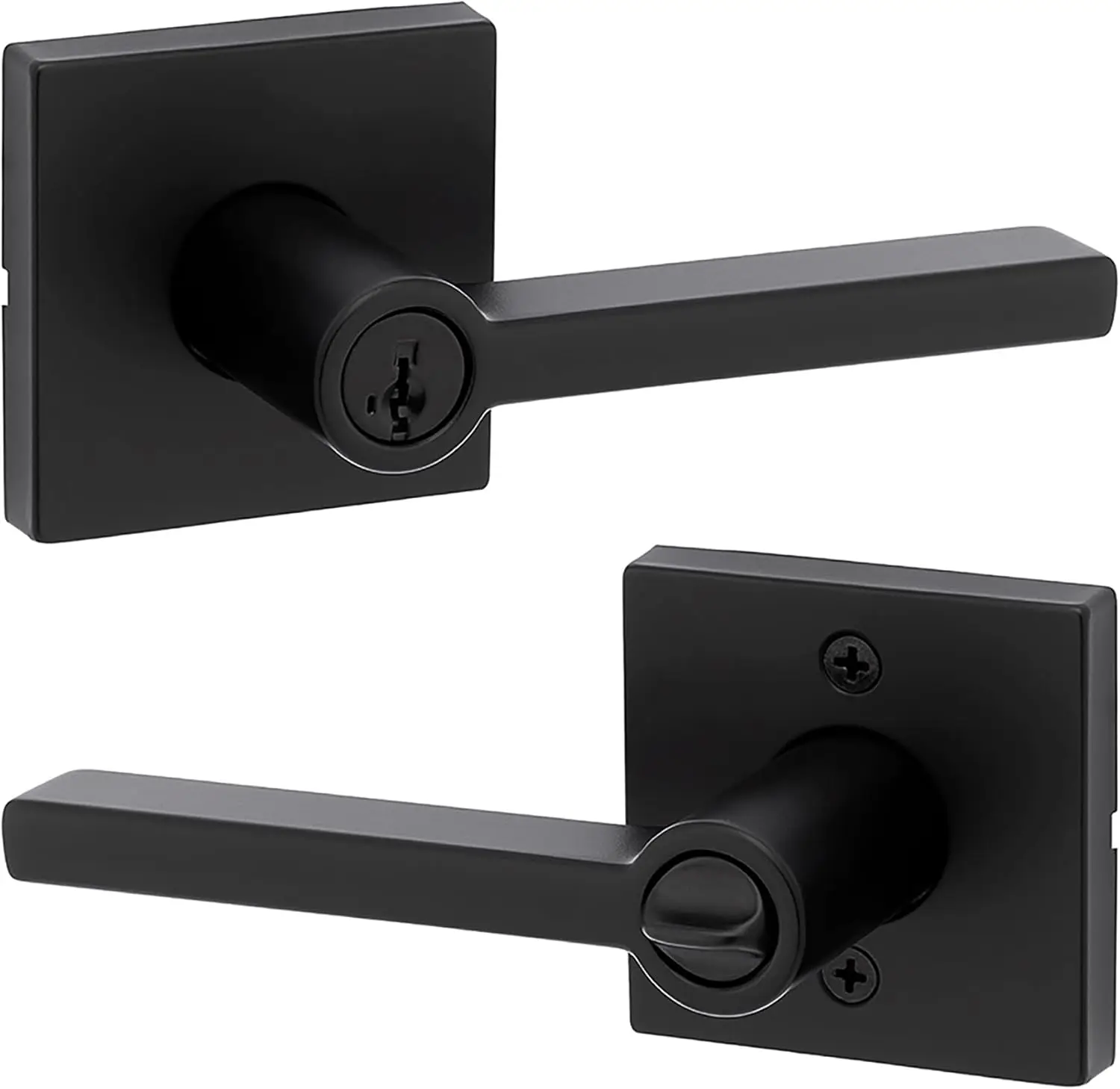 Secure Entry Door Handle with Lock and Key, Reversible Lever for Front Doors and Bedrooms, Matte Black Finish
Secure Entry Door Handle with Lock and Key, Reversible Lever for Front Doors and Bedrooms, Matte Black Finish