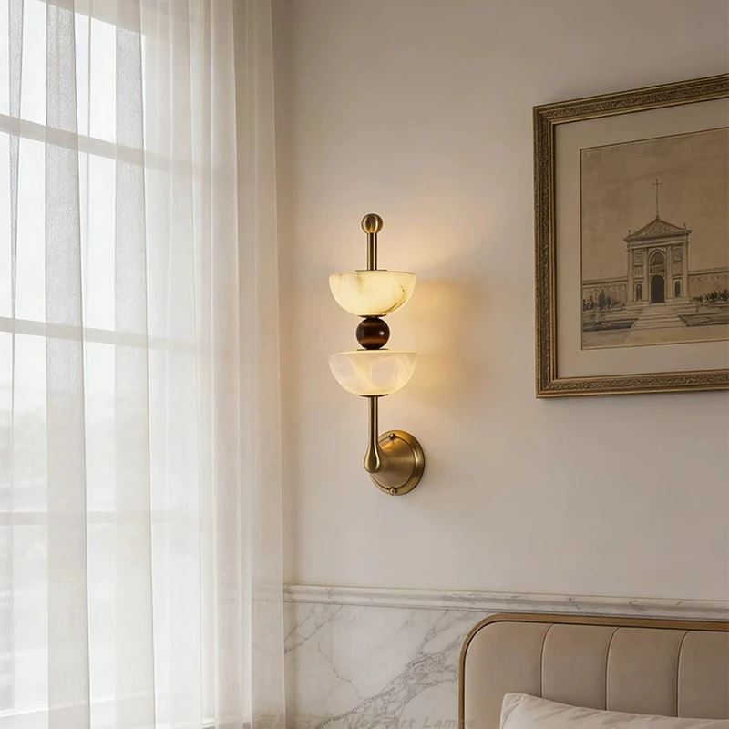 Nordic Marble Wall Lamp Vintage Coppery Alabaster Lighting Fixture Dining Table Bar Counter Bedroom Bedside Luxurious Wall Light
Nordic Marble Wall Lamp Vintage Coppery Alabaster Lighting Fixture Dining Table Bar Counter Bedroom Bedside Luxurious Wall Light