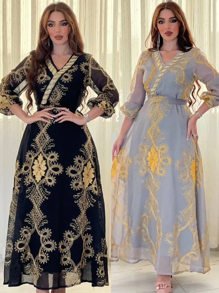 Eid Long Dresses for Women Jalabiya Dress Muslim Abaya Mesh Embroidery Ramadan Maxi Robe Moroccan Caftan Party Vestidos 2023
Eid Long Dresses for Women Jalabiya Dress Muslim Abaya Mesh Embroidery Ramadan Maxi Robe Moroccan Caftan Party Vestidos 2023