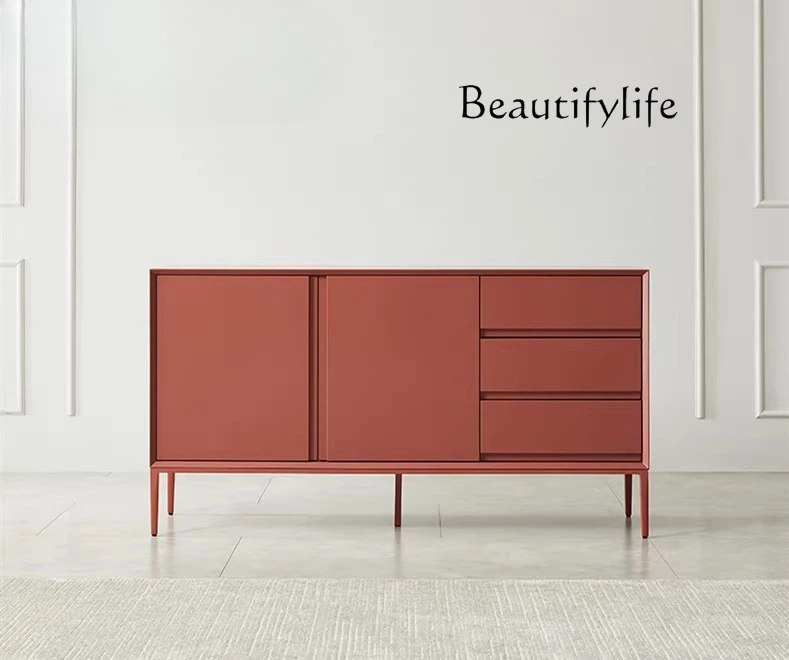 Italian minimalist side cabinet modern creative Nordic red entrance storage wine cabinet locker
Italian minimalist side cabinet modern creative Nordic red entrance storage wine cabinet locker