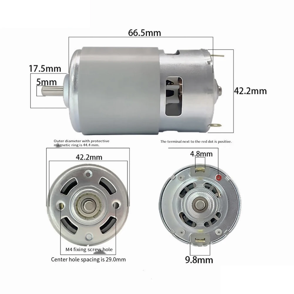 775 DC Motor for Water Pumps High Power Quiet Operation Metal with Double Ball Bearings 12V 24V Voltage Options
775 DC Motor for Water Pumps High Power Quiet Operation Metal with Double Ball Bearings 12V 24V Voltage Options