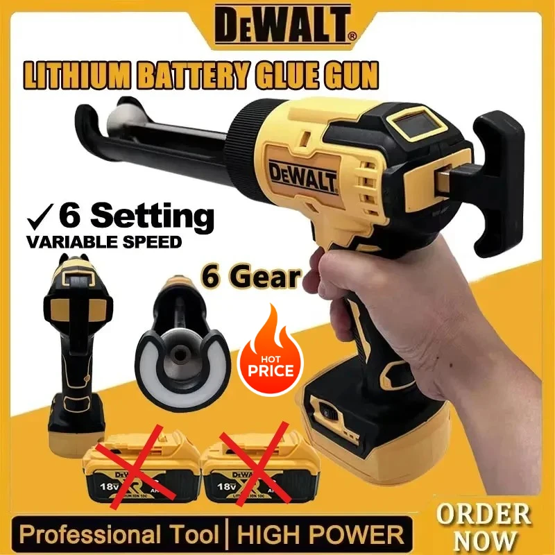 DeWalt Cordless Electric Caulking Gun 20V 6-Speed for Doors Windows Glass Sealant Adhesive Glue Gun with LED Light Tool
DeWalt Cordless Electric Caulking Gun 20V 6-Speed for Doors Windows Glass Sealant Adhesive Glue Gun with LED Light Tool