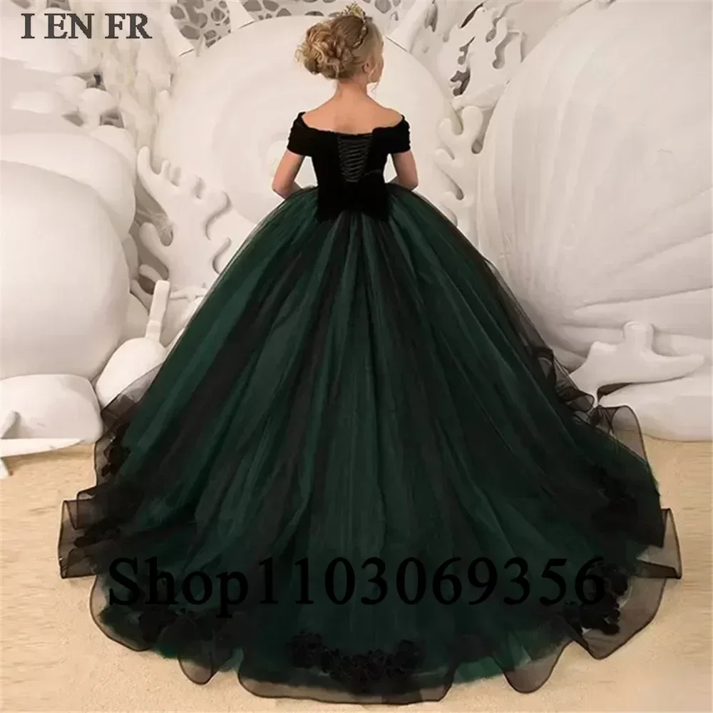 Black Green 2025 Flower Girl Dresses Wedding Ruffles Tulle Bow Fleeciness Custom Pageant Gowns Communion Dress
Black Green 2025 Flower Girl Dresses Wedding Ruffles Tulle Bow Fleeciness Custom Pageant Gowns Communion Dress