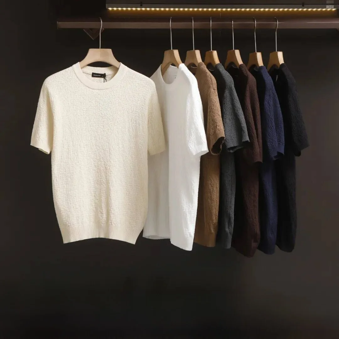 Knitted Fabric T-Shirt Skin-friendly Breathable Textured Feel Spring Summer Mens Fashion Short Sleeve Casual round ...
Knitted Fabric T-Shirt Skin-friendly Breathable Textured Feel Spring Summer Mens Fashion Short Sleeve Casual round ...