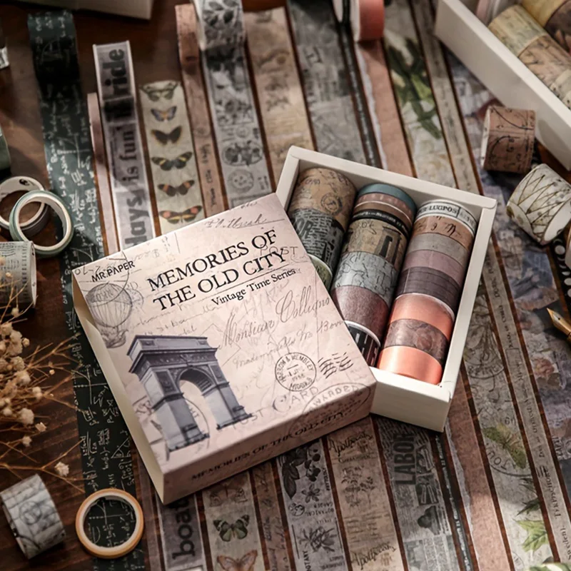 20 rolls - Retro Time and Paper Tape, Beautiful Pattern Tape, Used for Handbooks Decoration Materials, DIY Scrapbooks, Various C
20 rolls - Retro Time and Paper Tape, Beautiful Pattern Tape, Used for Handbooks Decoration Materials, DIY Scrapbooks, Various C