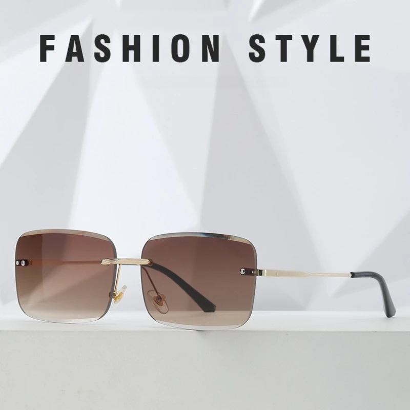 Rimless Sunglasses Rectangle Fashion Popular Women Men Driving Eyewear Square Sun Glasses Female Male Summer Traveling Sunsahdes
Rimless Sunglasses Rectangle Fashion Popular Women Men Driving Eyewear Square Sun Glasses Female Male Summer Traveling Sunsahdes