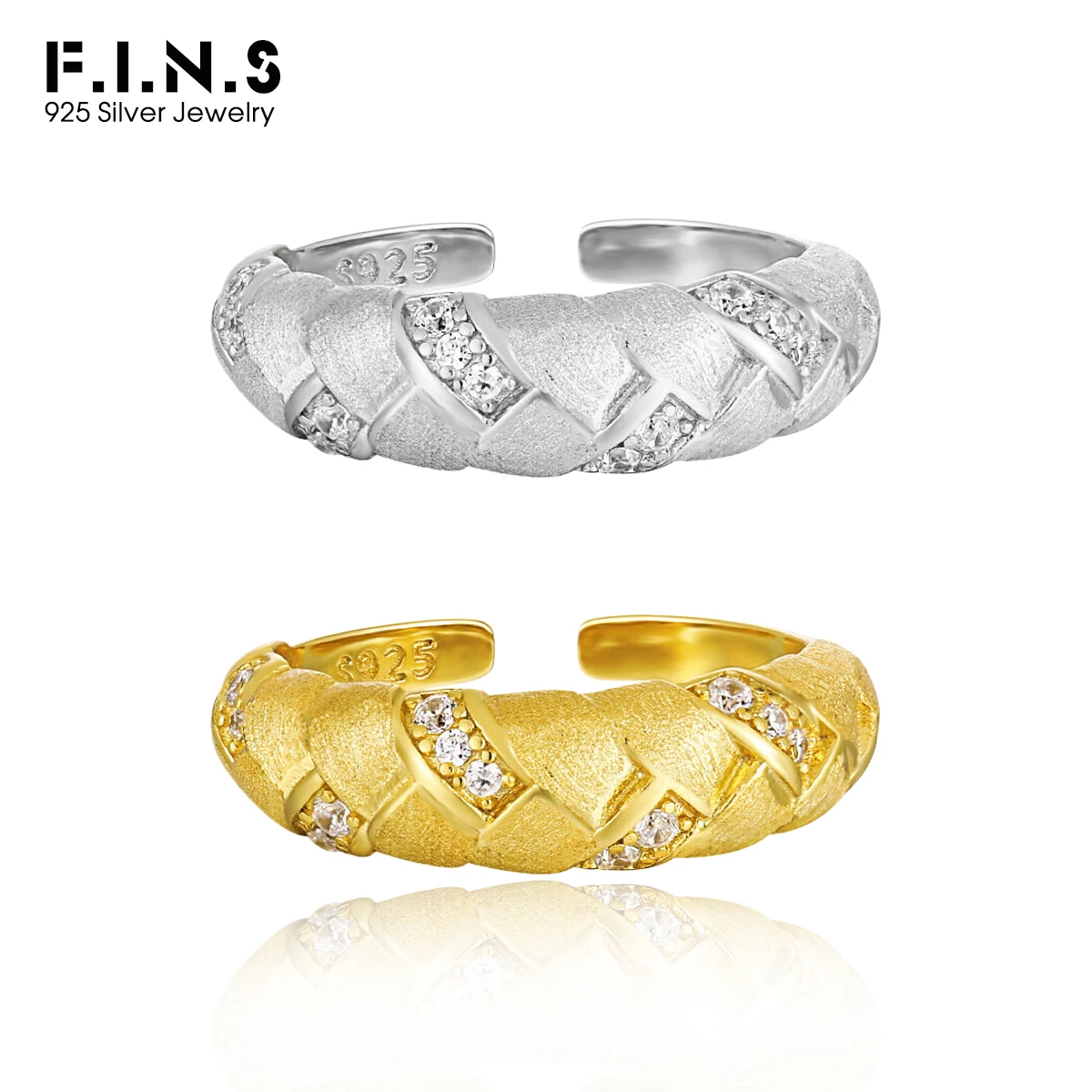 F.I.N.S Original Brushed S925 Sterling Silver Braid Rings Luxury Brushed Open Adjustable Finger Fine Jewelry Women Accessories
F.I.N.S Original Brushed S925 Sterling Silver Braid Rings Luxury Brushed Open Adjustable Finger Fine Jewelry Women Accessories