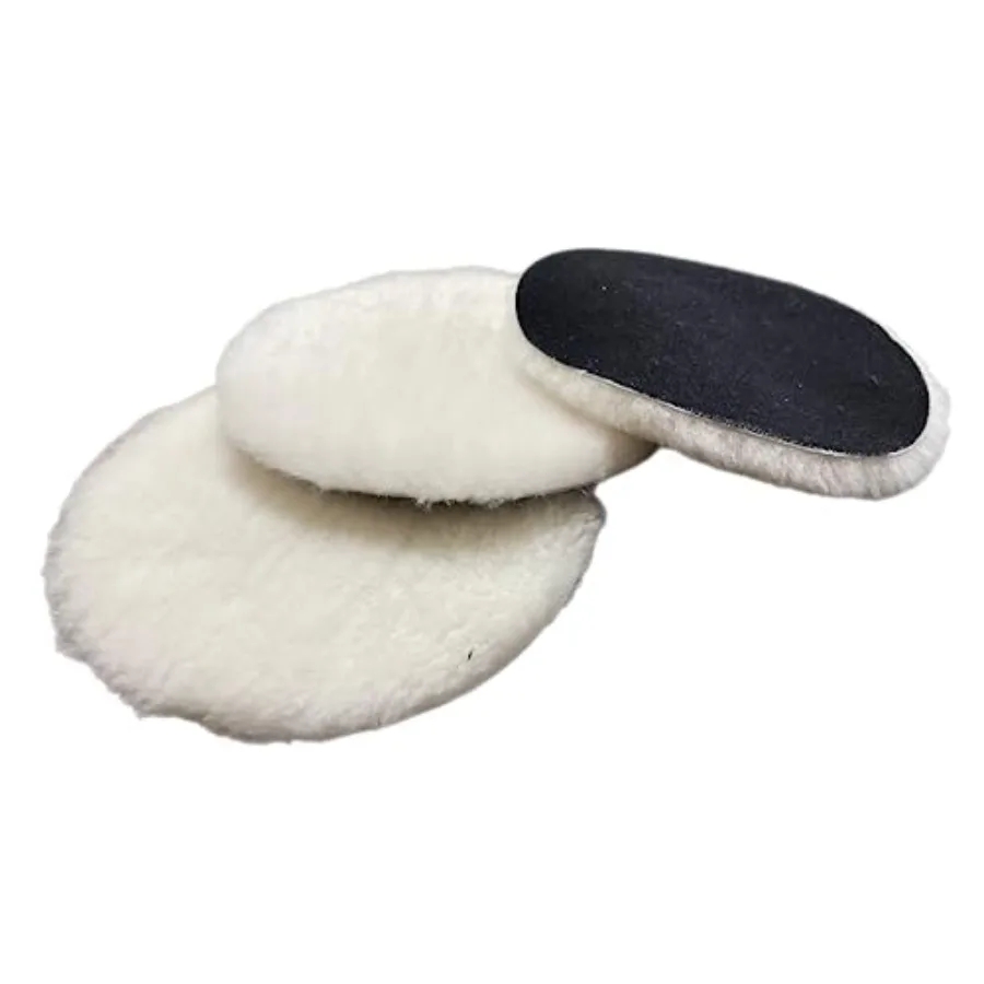 Lambswool Polishing Pads Sheepskin Buffing Pads, Lambs Wool Cutting Pads with Hook and Loop Backing - Wool Buffs 4 Pack, 5 Inch
Lambswool Polishing Pads Sheepskin Buffing Pads, Lambs Wool Cutting Pads with Hook and Loop Backing - Wool Buffs 4 Pack, 5 Inch