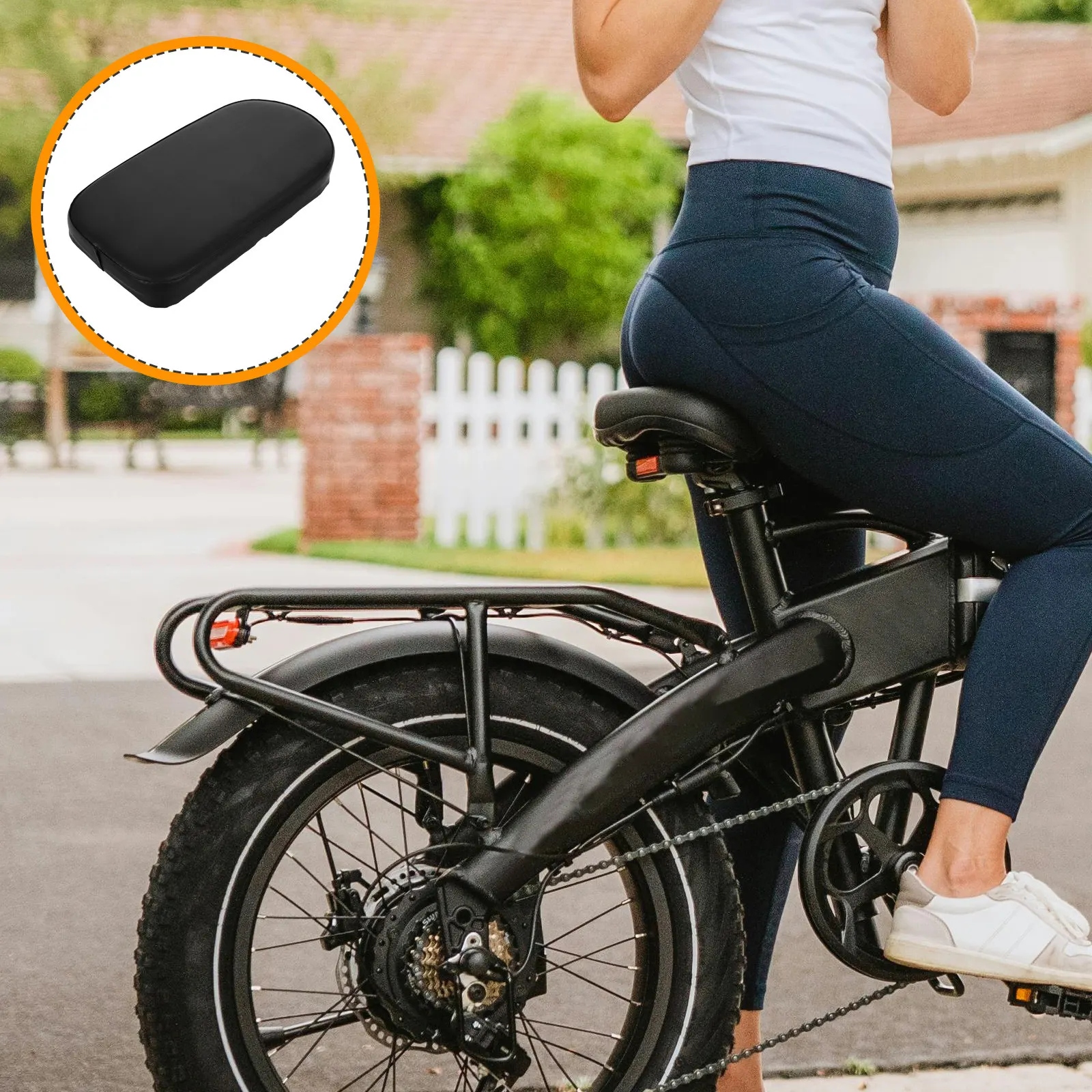 2Pcs Rear Bike Seat Cushion Mountain Bike Accessory Comfortable Wide Padded Saddle Safe Passenger Seat for Daily Commute Outdoor
2Pcs Rear Bike Seat Cushion Mountain Bike Accessory Comfortable Wide Padded Saddle Safe Passenger Seat for Daily Commute Outdoor