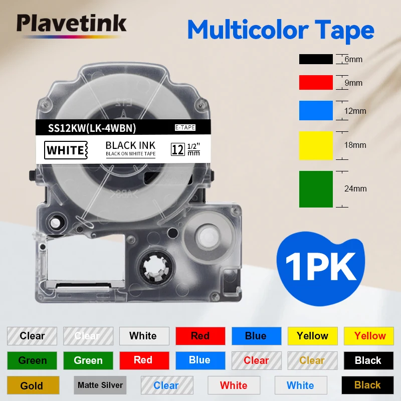 PLAVETINK 1Pcs Compatible Epson Label Tape SS12KW SS9KW SS6KW SS18KW SS24KW Use for EPSON LW-300 LW-400 LW-500 LW-600P LW-700
PLAVETINK 1Pcs Compatible Epson Label Tape SS12KW SS9KW SS6KW SS18KW SS24KW Use for EPSON LW-300 LW-400 LW-500 LW-600P LW-700