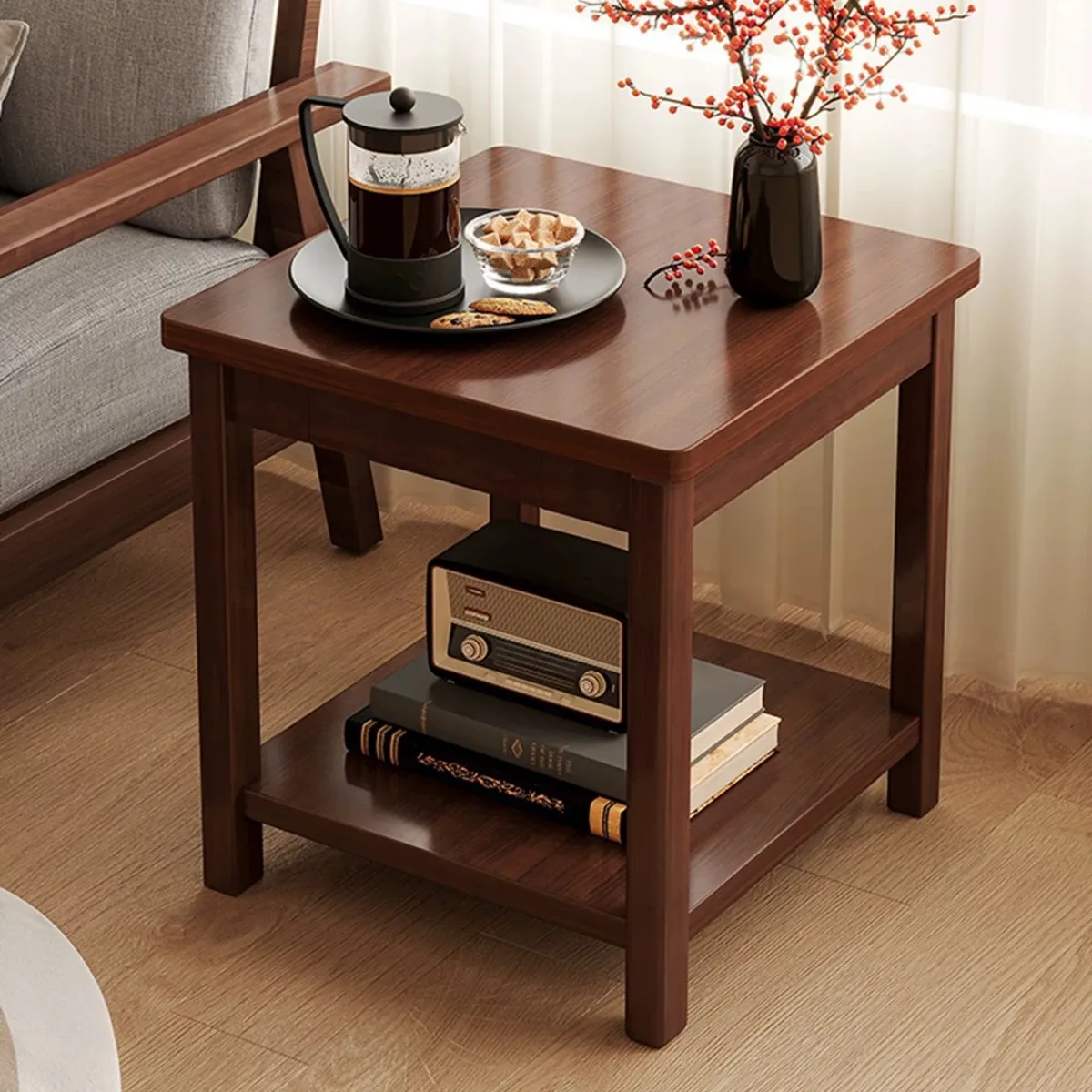 Retro style solid wood square edge table, solid wood corner table, square coffee table, living room square table, garden table
Retro style solid wood square edge table, solid wood corner table, square coffee table, living room square table, garden table