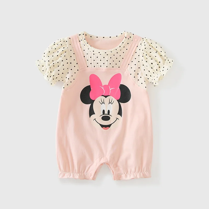 MINISO Minnie Summer Korean Style Baby Girl Short Sleeve Cotton Romper Bow Detail Playsuit Cute Infant Outing Clothes Bodysuits
MINISO Minnie Summer Korean Style Baby Girl Short Sleeve Cotton Romper Bow Detail Playsuit Cute Infant Outing Clothes Bodysuits