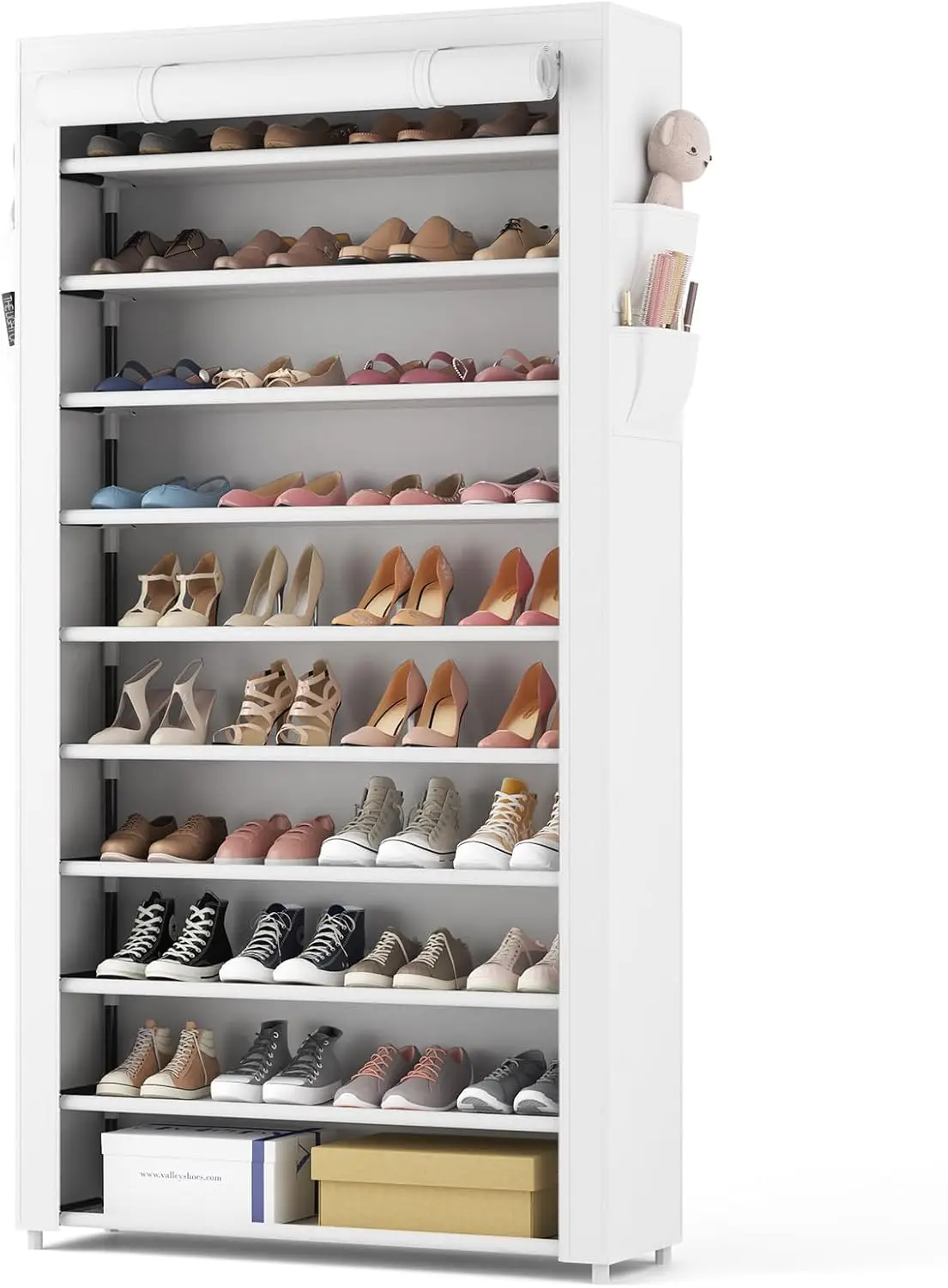 Rack with Covers 10 Tier Large Shoe Organizer Tall Closet Storage for 50-55 Pairs and Boot
Rack with Covers 10 Tier Large Shoe Organizer Tall Closet Storage for 50-55 Pairs and Boot