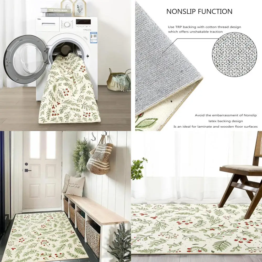 Моющийся рождественский ковер 5x7 — мягкая рождественская елка, ягоды и ветки падуба, современный цветочный дизайн для дома
Моющийся рождественский ковер 5x7 — мягкая рождественская елка, ягоды и ветки падуба, современный цветочный дизайн для дома