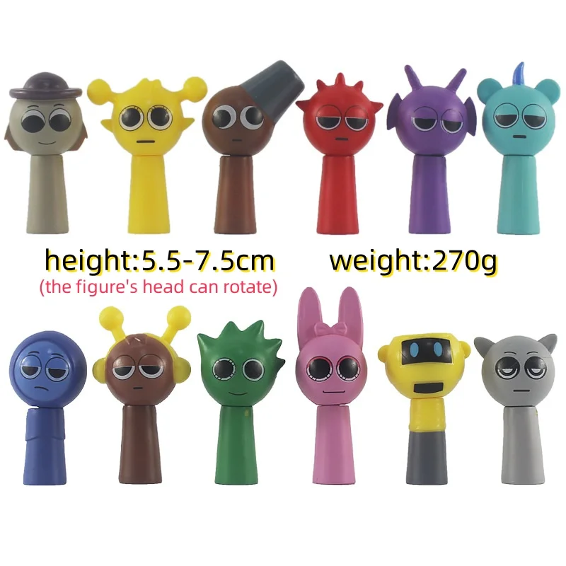 12pcs/set Sprunki Figures Toys PVC Incredibox Model Sprunki Oren Action Figurine Wenda Lime Pinki Ornament Kids Birthday Gift
12pcs/set Sprunki Figures Toys PVC Incredibox Model Sprunki Oren Action Figurine Wenda Lime Pinki Ornament Kids Birthday Gift