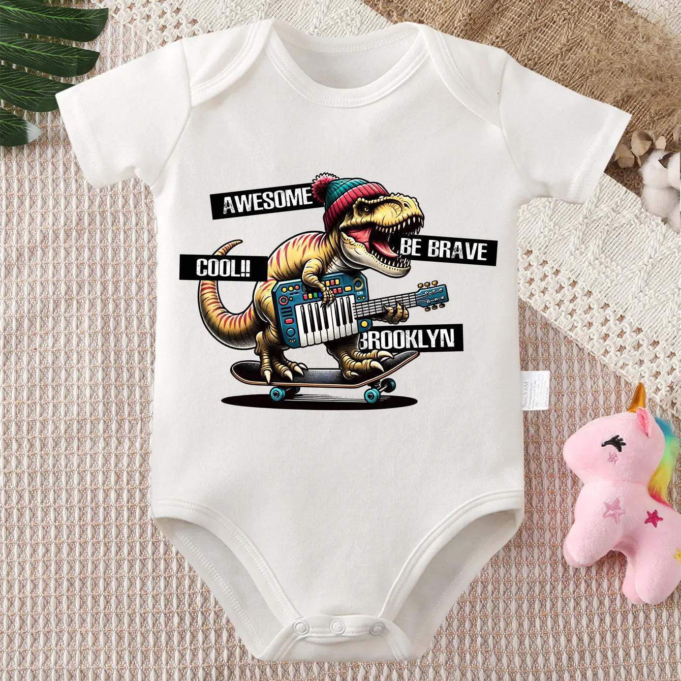 Хлопковый комбинезон-боди с принтом «Динозавр, вот я и пришел», удобный, для новорожденных от 0 до 12 месяцев
Хлопковый комбинезон-боди с принтом «Динозавр, вот я и пришел», удобный, для новорожденных от 0 до 12 месяцев