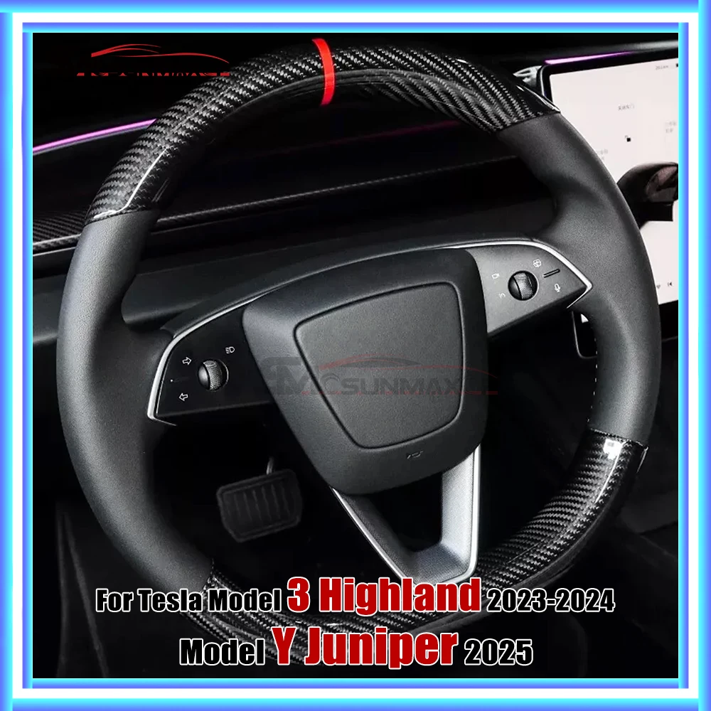 Real Carbon Fibre Car Steering Wheel Trim Cover Interior Accessories For 2025 Tesla Model Y Juniper Tesla Model 3 Highland
Real Carbon Fibre Car Steering Wheel Trim Cover Interior Accessories For 2025 Tesla Model Y Juniper Tesla Model 3 Highland
