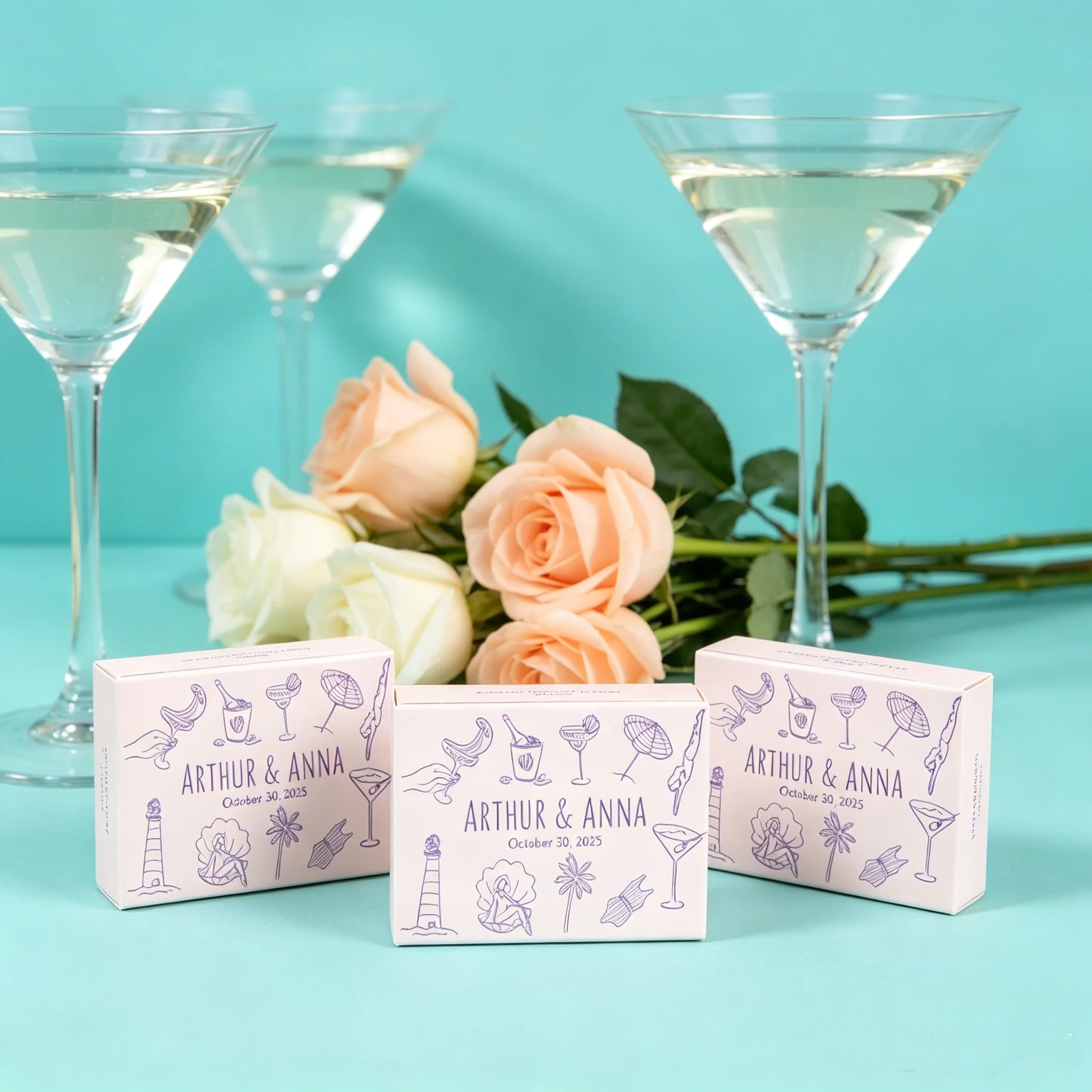 Beach Wedding Party Personalized Match Boxes, Bridal Shower, Night Before, Apartment Decor, Woman in Martini Glass Clipart
Beach Wedding Party Personalized Match Boxes, Bridal Shower, Night Before, Apartment Decor, Woman in Martini Glass Clipart