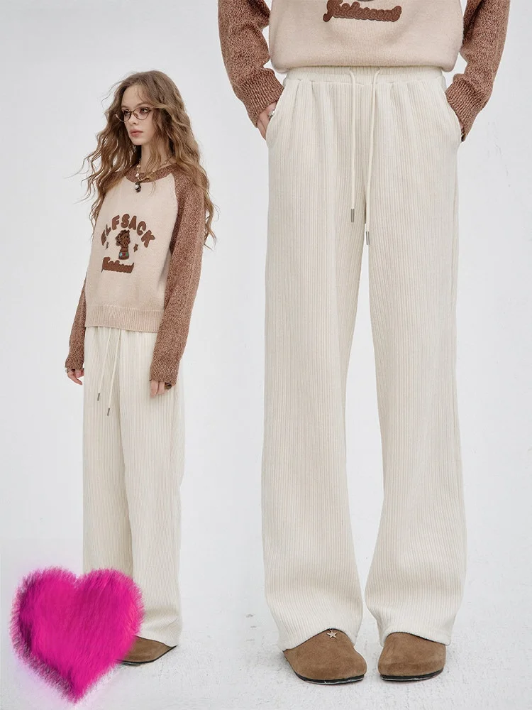 Women's Casual Straight Leg Pants Winter Loose Fit Spor White Coffee Color Elf Sa Brand Elastic Waisand
Women's Casual Straight Leg Pants Winter Loose Fit Spor White Coffee Color Elf Sa Brand Elastic Waisand