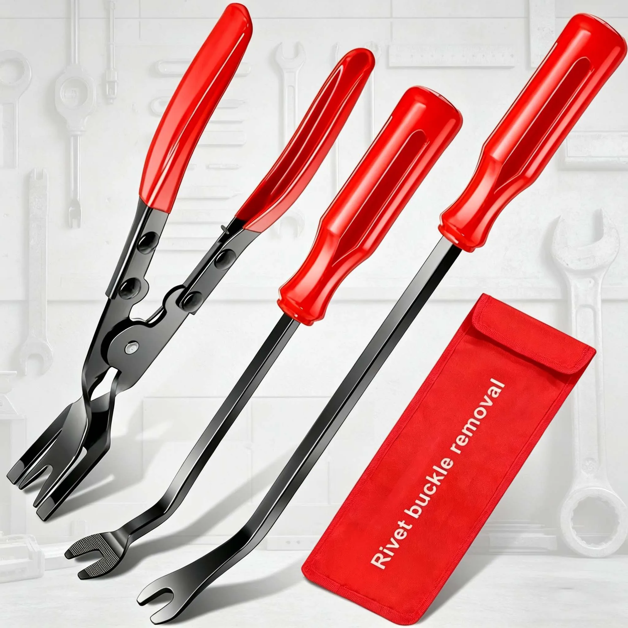4Pcs Car Clip Pliers Set Fastener Removal Tool, Auto Trim Removal Tool Kit Pry Tool Set Car Door Panel Dashboard Repair Kit.
4Pcs Car Clip Pliers Set Fastener Removal Tool, Auto Trim Removal Tool Kit Pry Tool Set Car Door Panel Dashboard Repair Kit.